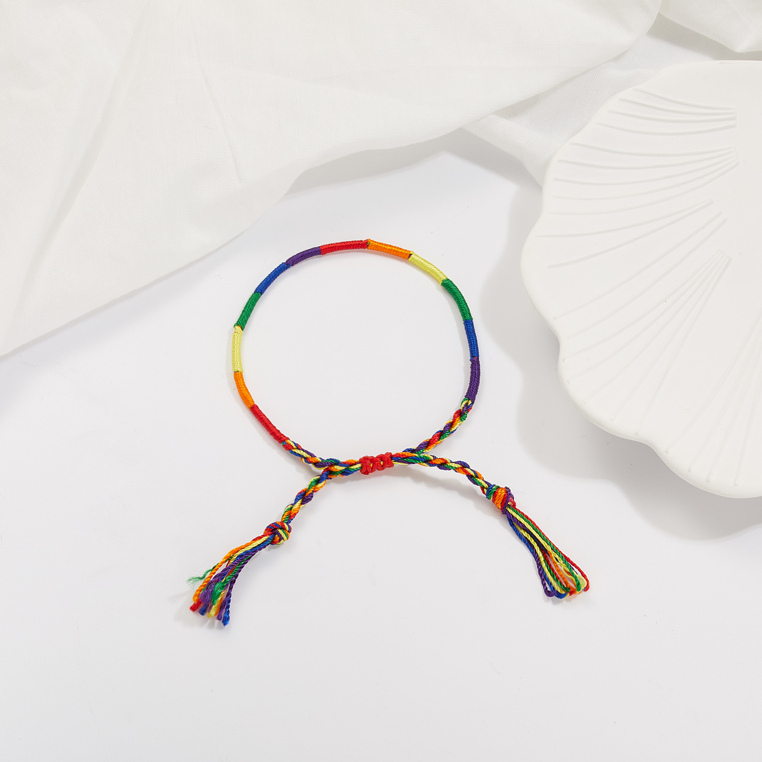 Pulsera De Cuerda Trenzada Multicolor LGBT. - Imagen 5