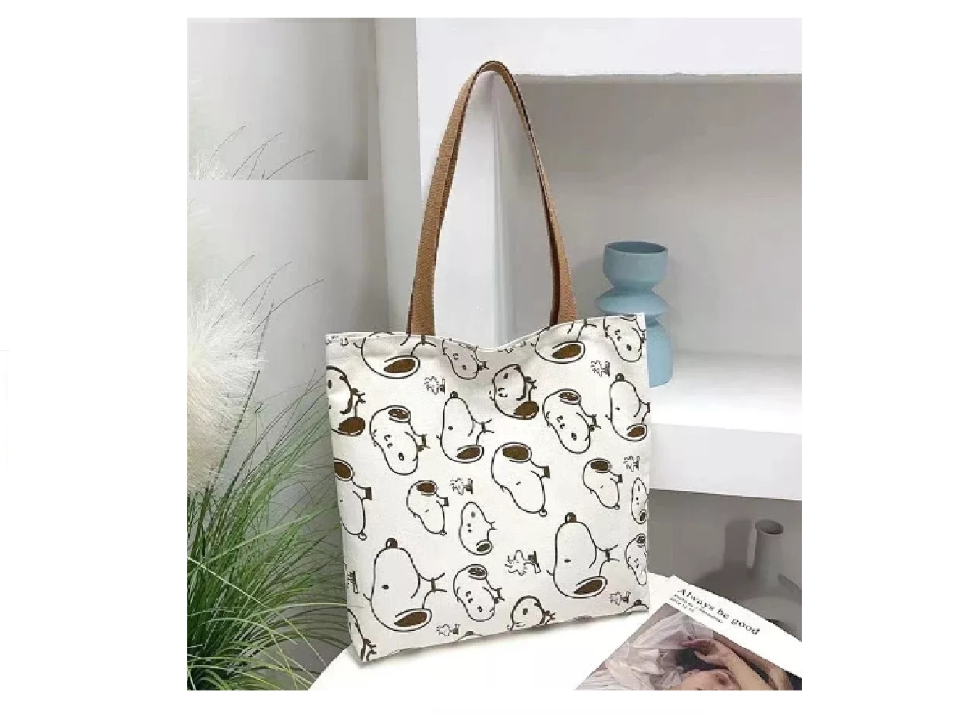 Bolsas Totebag Snoopy Blanco. - Imagen 2