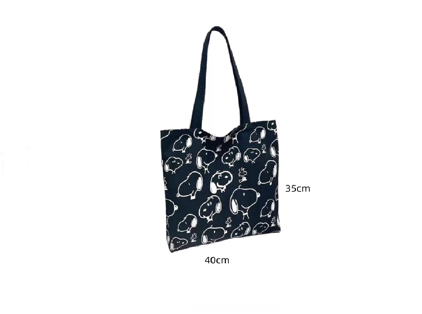 Bolsas Totebag Snoopy Negro. - Imagen 5